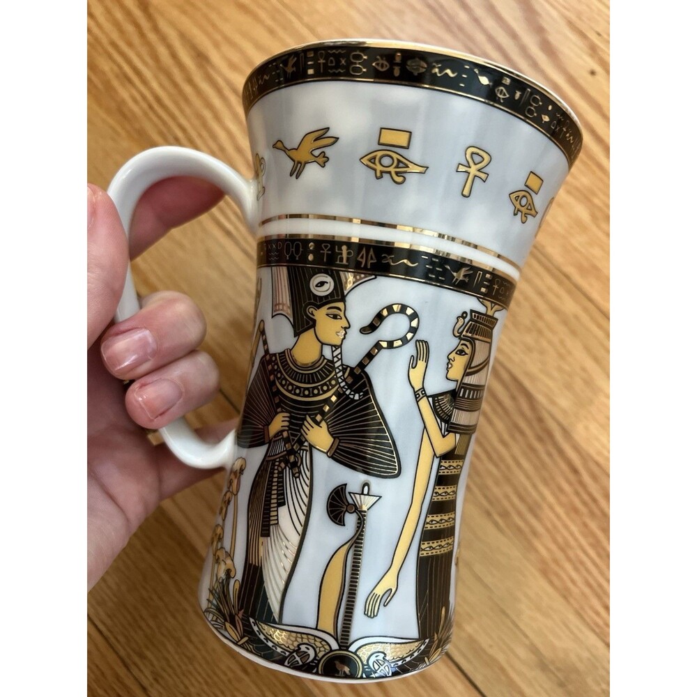 Vintage Limoges 1942 Fathi Mahmoud Egypt Coffee or Trees Mug Cup